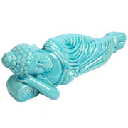Porcelain Reclining Buddha, Turquoise