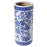 Umbrella Stand, Blue and White Floral