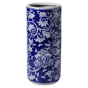 Umbrella Stand, Dark Blue Floral