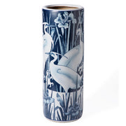 Umbrella Stand, Blue and White with Herons