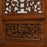 Four Panel Antique Chinese Screen with Flower Vase Carvings