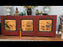 Chinese Antique Painted Red Qinghai Sideboard