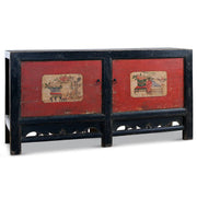 Red and Black Gansu Storage Cabinet