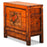 Orange Lacquer Cabinet with Peonies
