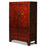 Antique Red Lacquer Armoire with Drawers