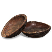 Large Antique Wooden Tibetan Bowl