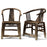 Pair of Willow Chinese Horseshoe Chairs
