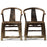 Pair of Willow Chinese Horseshoe Chairs