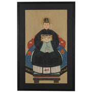 Chinese Ancestor Painting, Grandmother Official in Black