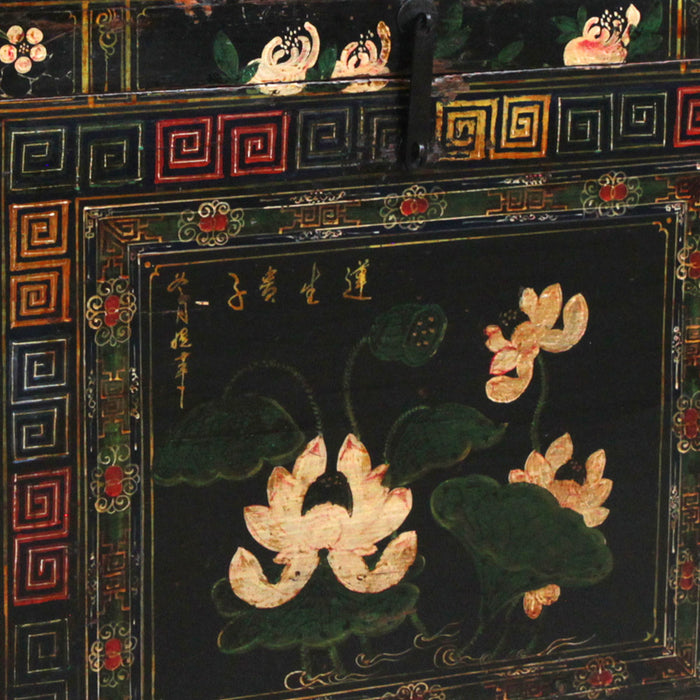 Shanxi painted lotus detail