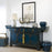 Blue Lacquer Chinese Altar Cabinet