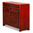 Red and Black Painted Oriental Cabinet