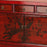Chinese Red Lacquer Phoenix Cabinet