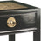 Carved Console Table, Black Lacquer