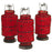 Wire and Canvas Lantern - Red Cylindrical