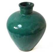 Green Ceramic Wide Shoulder Vase