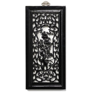 Carved Panel - 'Humility', Black Lacquer