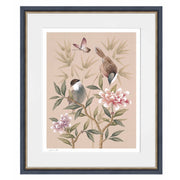 Chinoiserie Style Songbirds and Peony Artwork