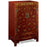 Chinese Shanxi Butterfly Cabinet, Red Lacquer