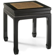Square Stool, Black Lacquer
