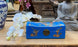 Blue and Gold Pillow Box