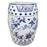 Blue and White Ceramic Stool with Rambling Rose