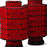 Chinese Lantern - Tall Red Hexagonal